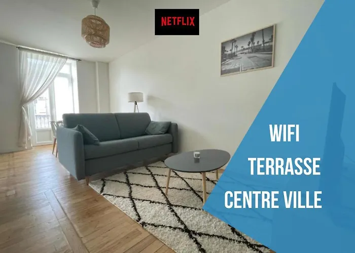 Superbe T2 Neuf Centre Ville Wifi Terrasse Netflix